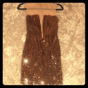 Sequined BEBE Dress, never been worn before.